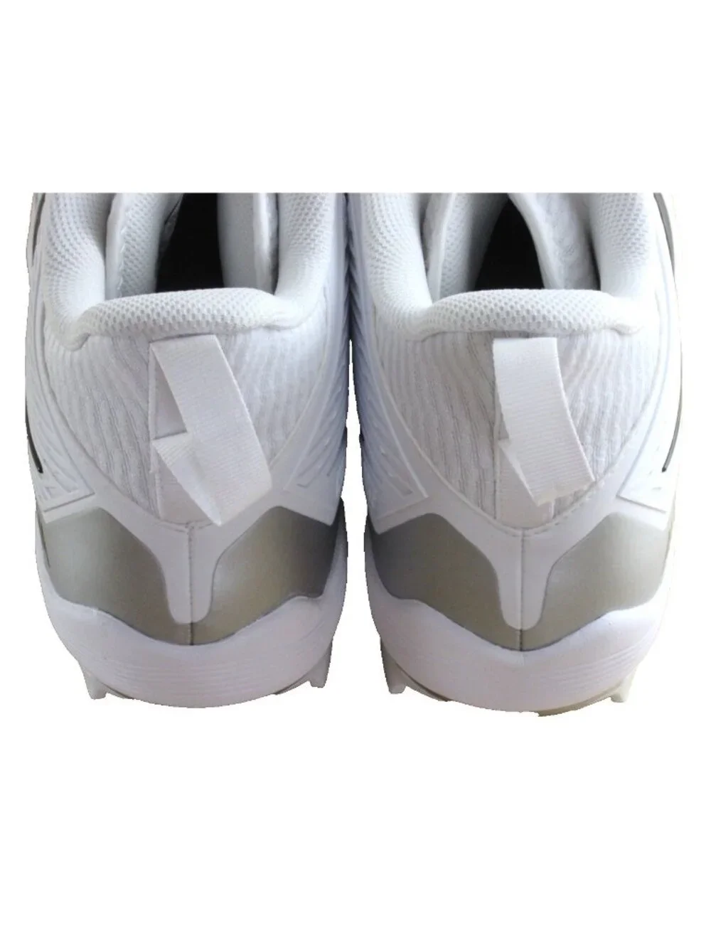 Nike Men's Alpha Menace Strong Football Cleats White Metallic Silver Size 15 NEW